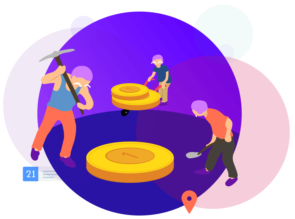 Illustration of people working together to manage and grow their business